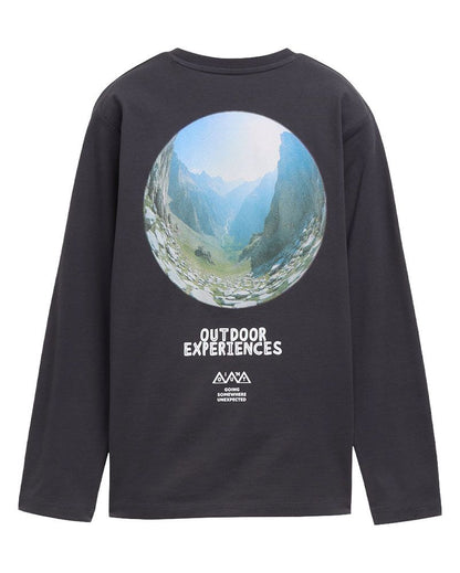 Langarmshirt mit Rückenprint