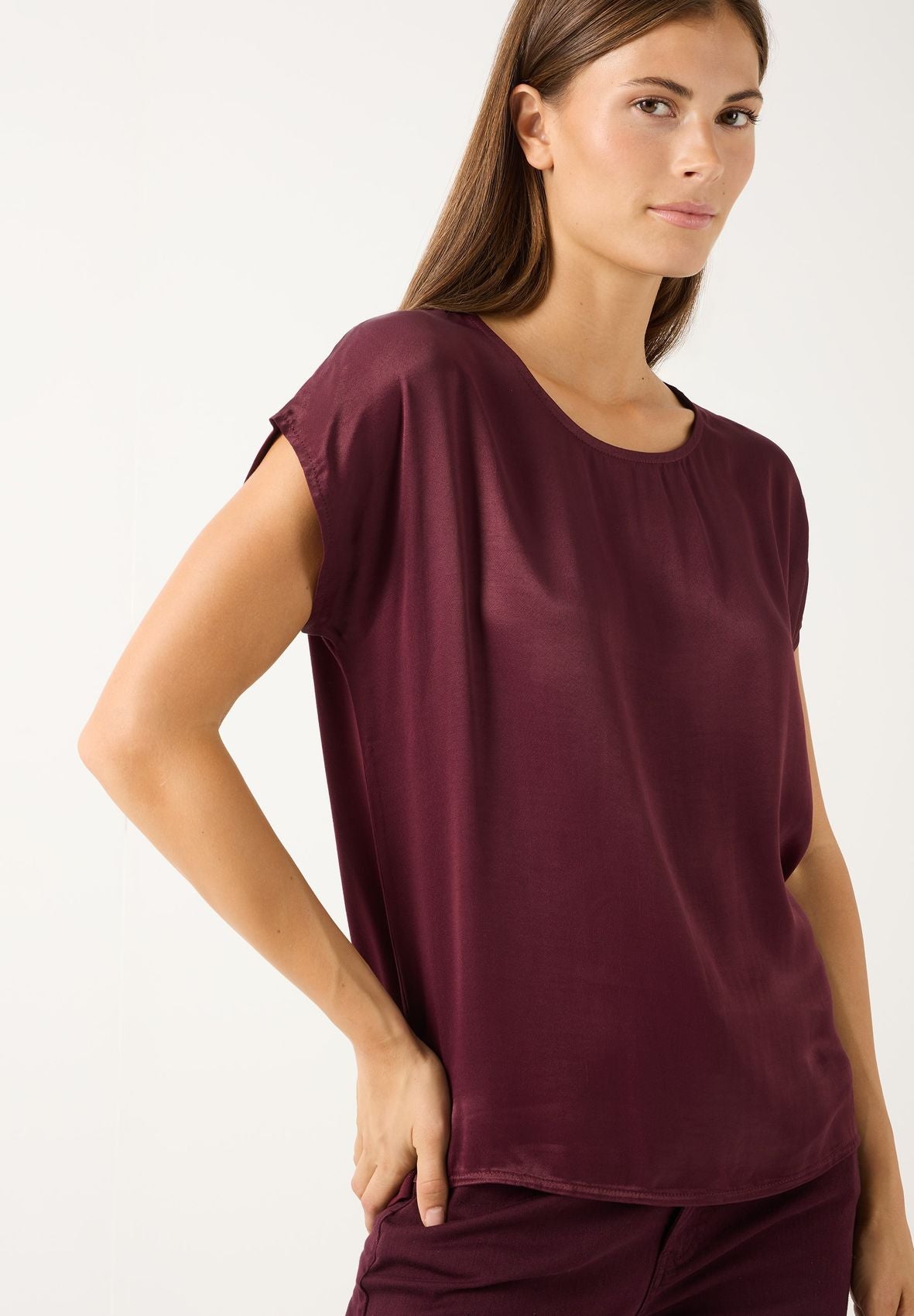 Shirt mit Satinfront