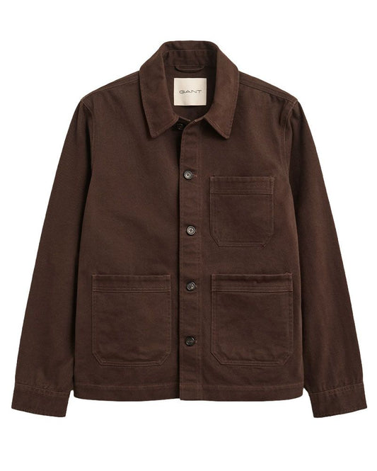 Hemdjacke aus gebürstetem Twill