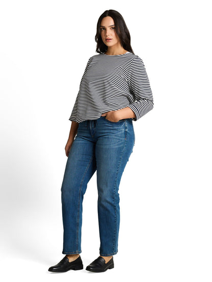 Plus Size - Langarmshirt mit Knopf-Details