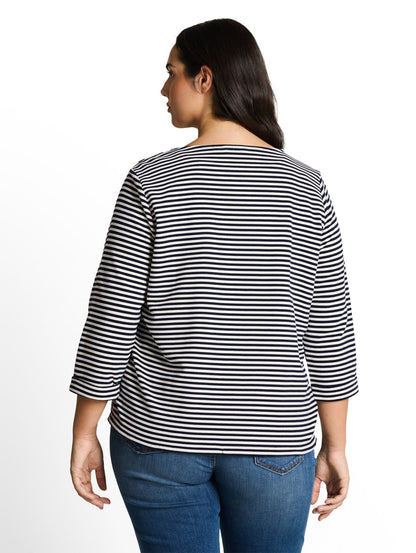 Plus Size - Langarmshirt mit Knopf-Details