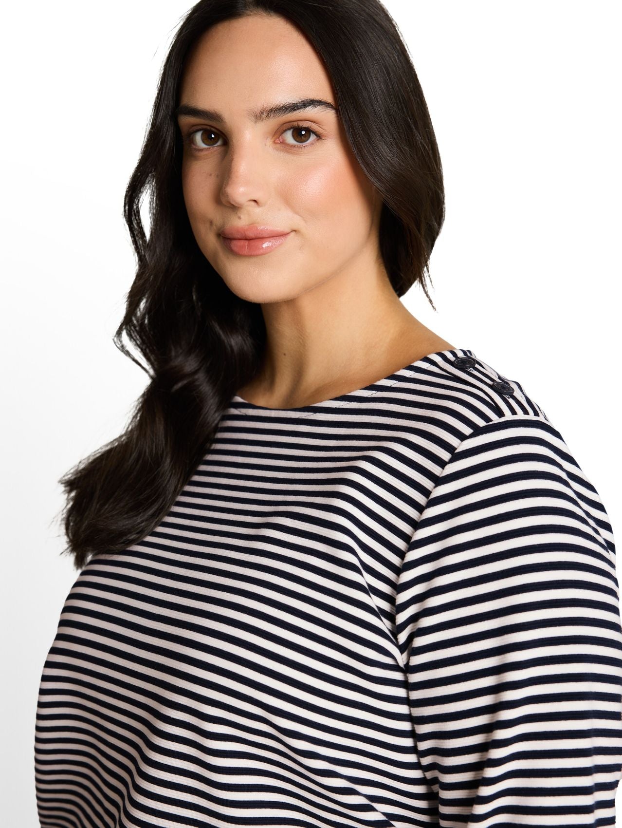 Plus Size - Langarmshirt mit Knopf-Details
