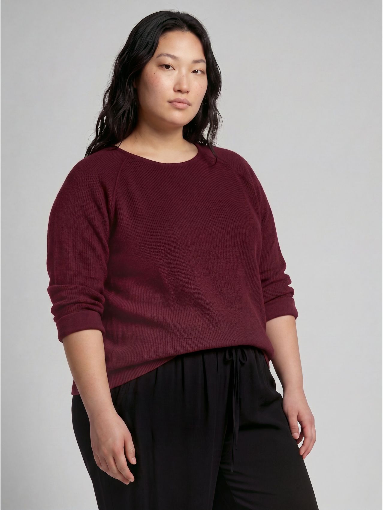 Plus Size - Cosy Sweatshirt mit Melange-Optik