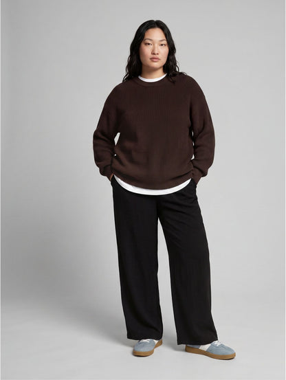 Plus Size - Oversize Strickpullover mit Rundhalsausschnitt