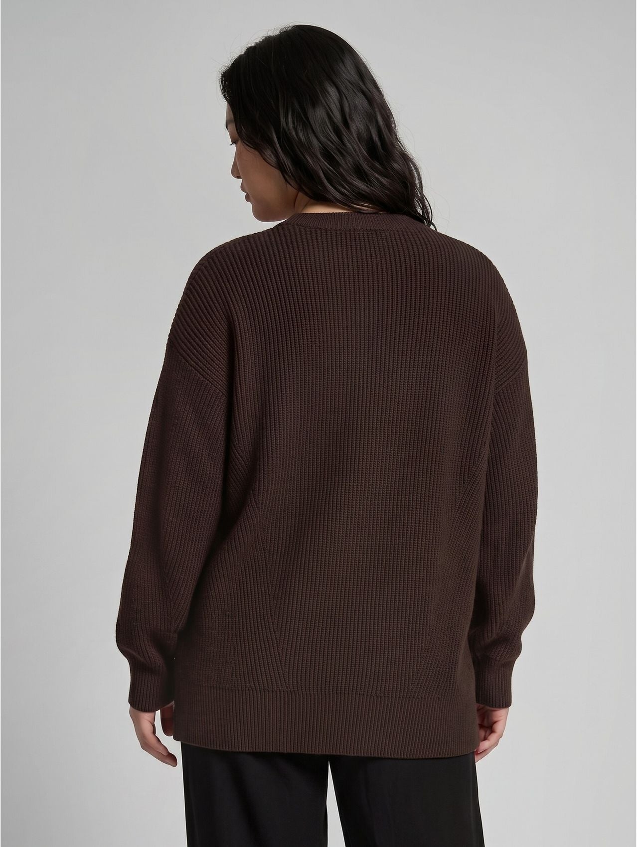 Plus Size - Oversize Strickpullover mit Rundhalsausschnitt