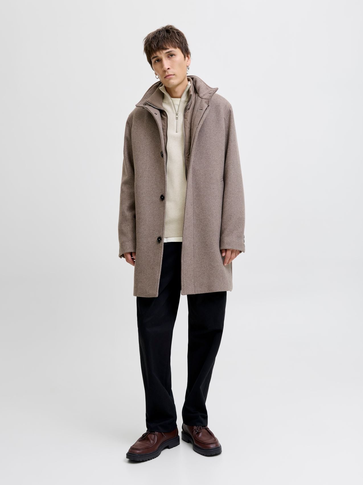JJMILANO STITCH KNIT HALF ZIP SN
