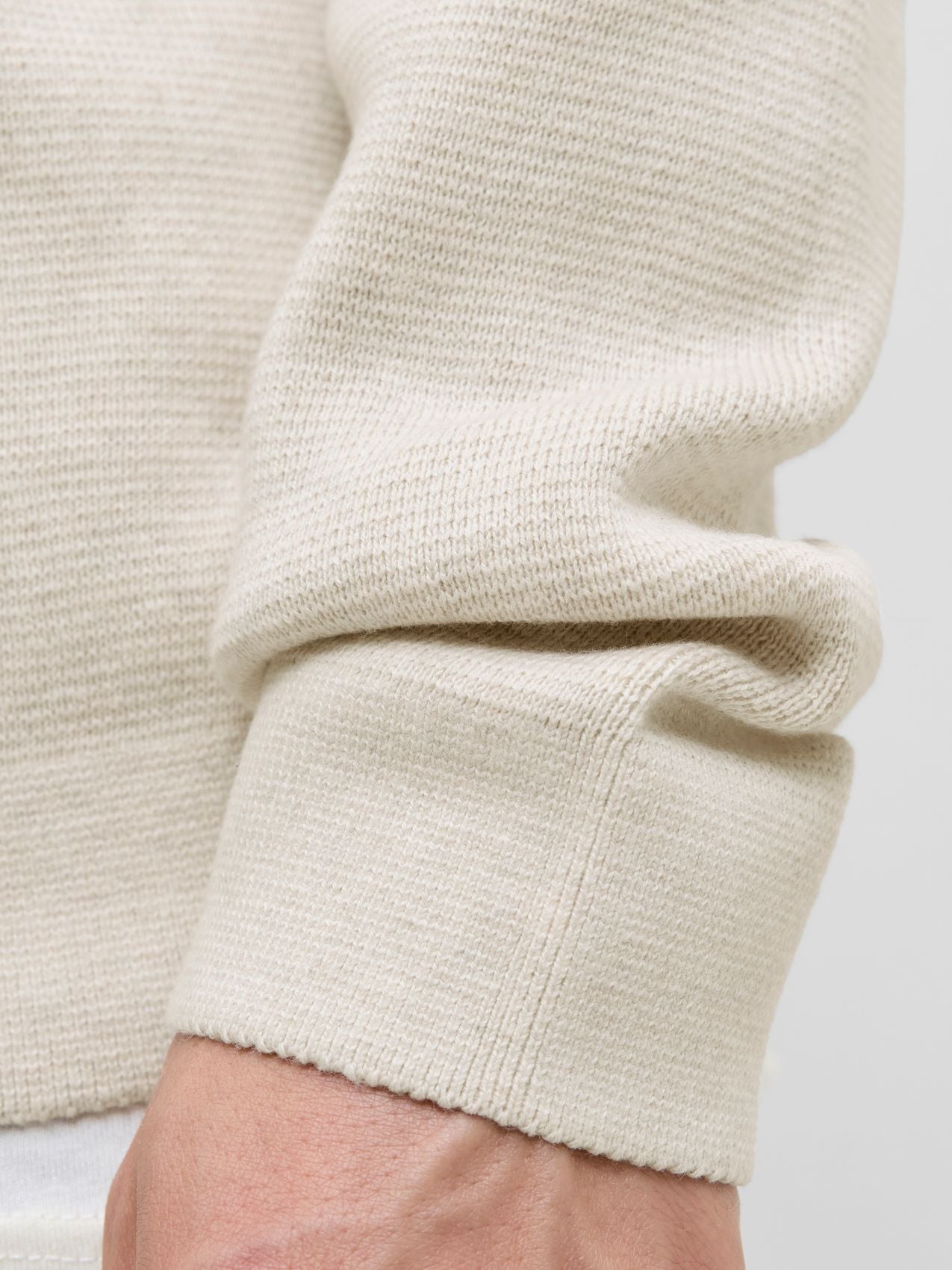 JJMILANO STITCH KNIT HALF ZIP SN