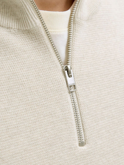 JJMILANO STITCH KNIT HALF ZIP SN