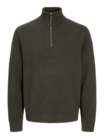 JACK & JONES JJMILANO STITCH KNIT HALF ZIP SN S
