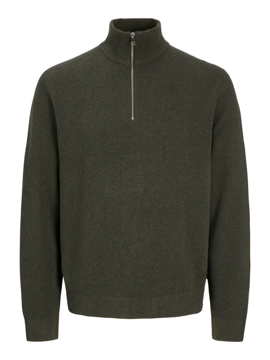JACK & JONES JJMILANO STITCH KNIT HALF ZIP SN