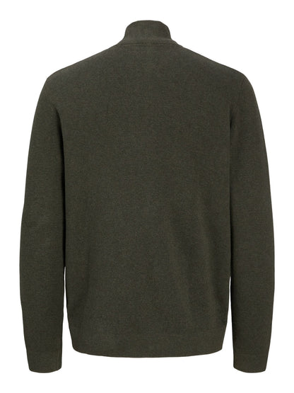 JACK & JONES JJMILANO STITCH KNIT HALF ZIP SN