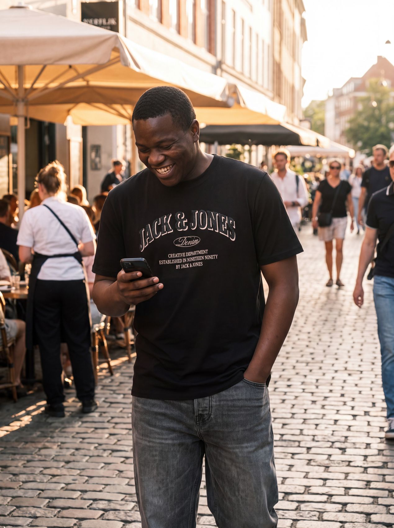 JJEDENVER LOGO TEE SS O-NECK SN PLS
