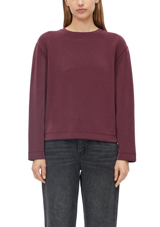 S.OLIVER Scuba-Sweatshirt mit weitem Arm