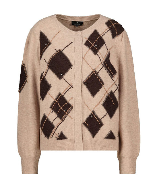 Strickjacke mit Rautenmuster