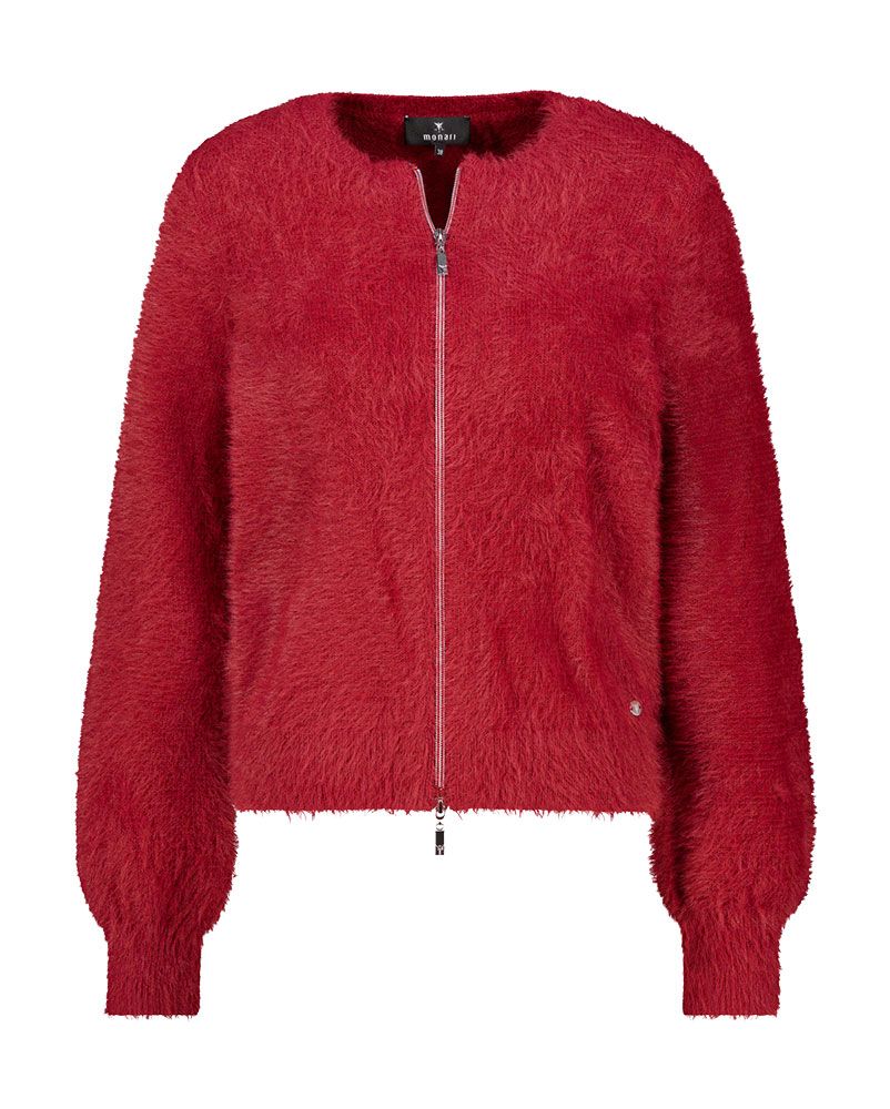 Strickjacke mit flauschiger Haptik