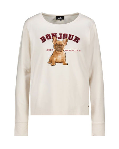 Langarmshirt mit Bulldoggen-Print