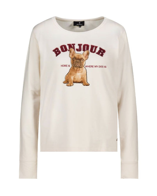 Langarmshirt mit Bulldoggen-Print