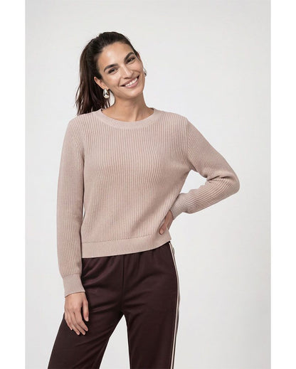 Strickpullover mit glänzendem Garn
