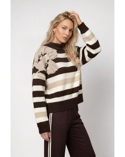 Strickpullover mit Streifenmuster
