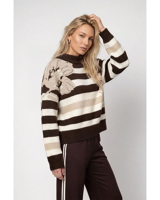 Strickpullover mit Streifenmuster