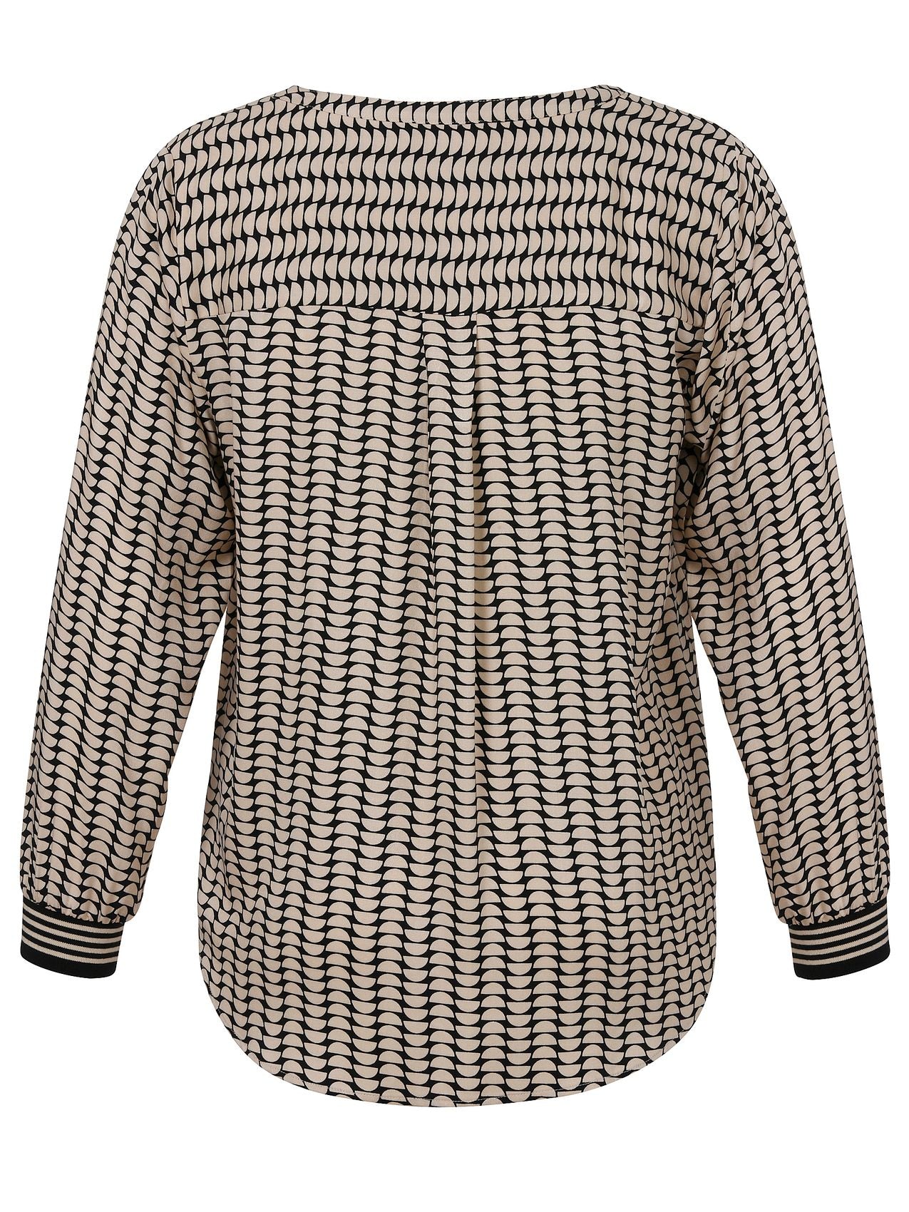 Bluse V-Ausschnitt 1/1 Arm Druck
