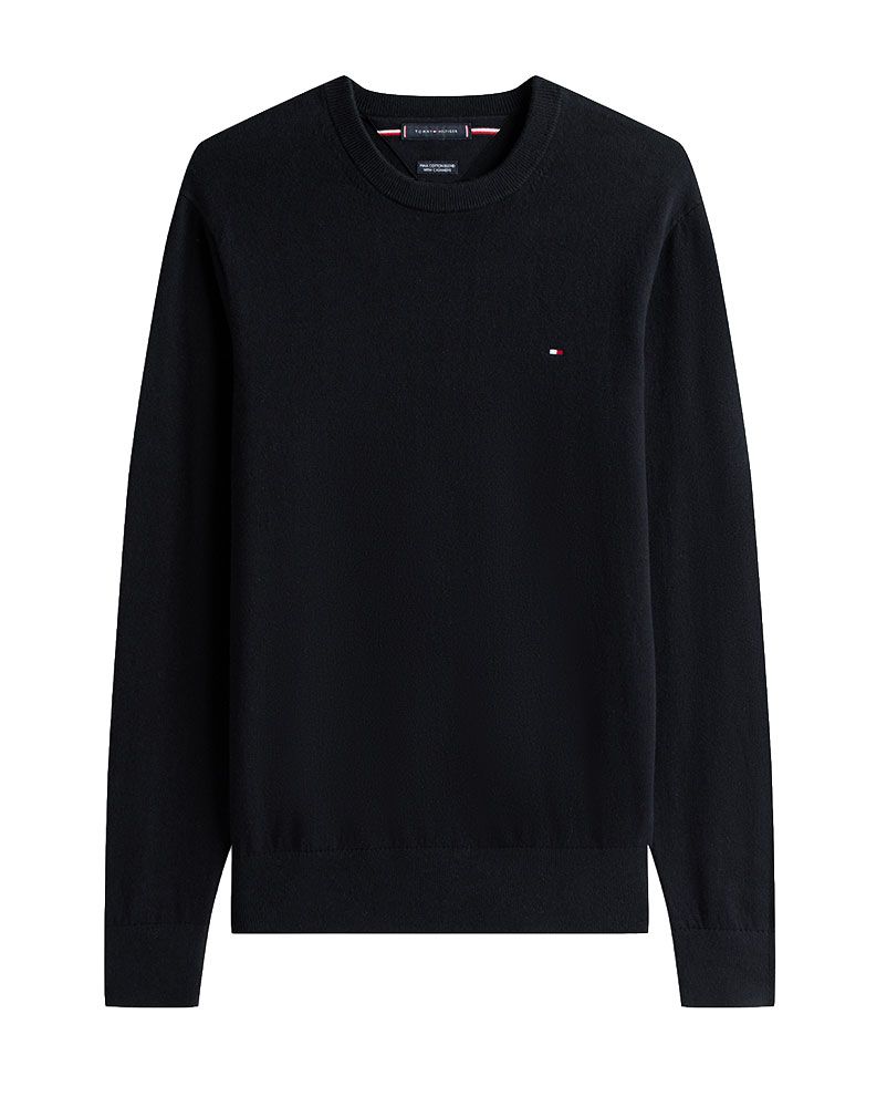 V-Ausschnitt-Pullover mit Kaschmiranteil