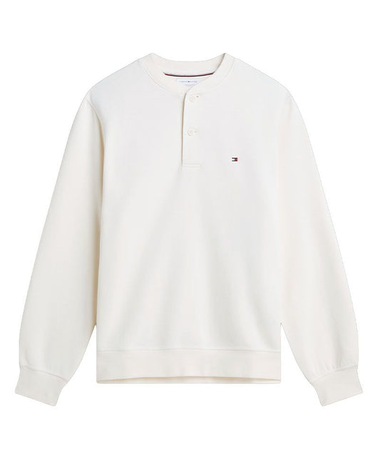 Slim Fit Langarmshirt mit Henley-Kragen