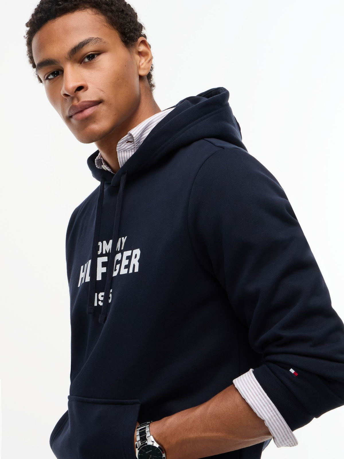 HILFIGER STACK REG FLEECE HOODIE