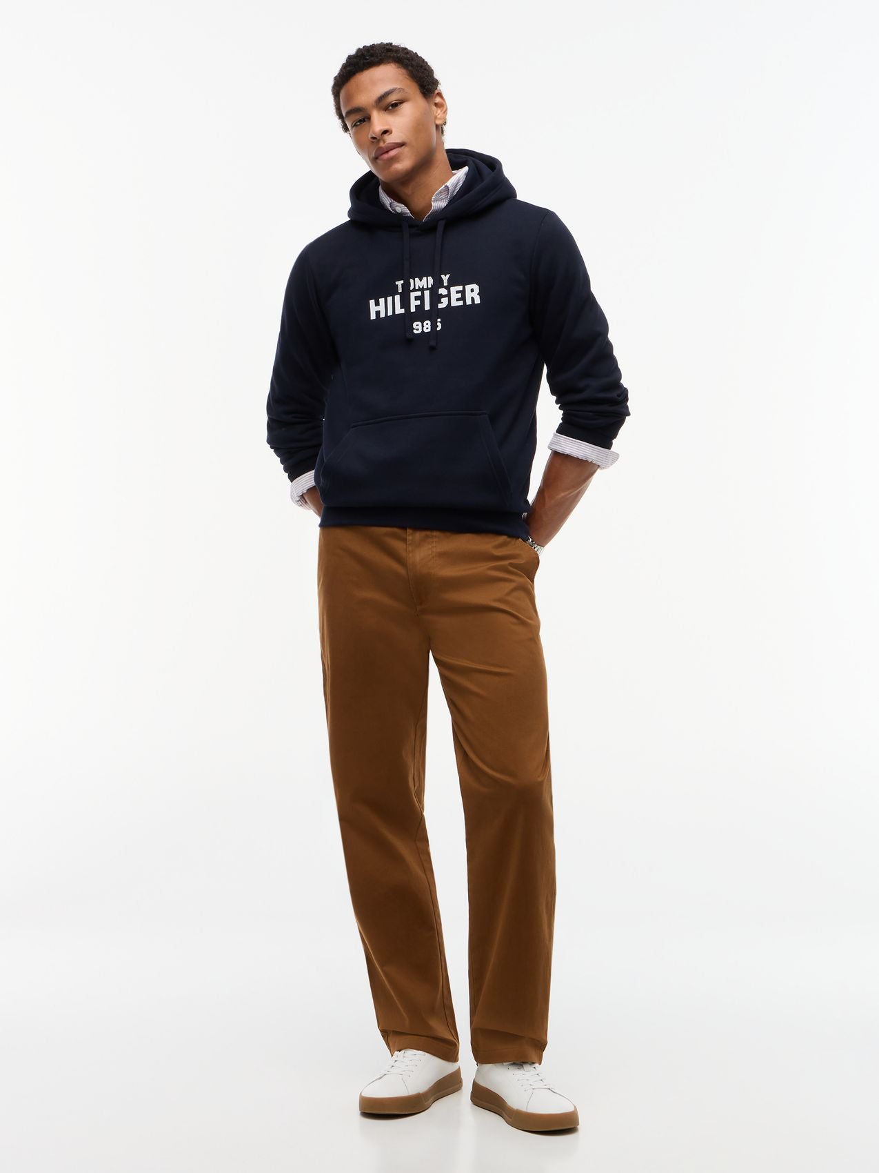 HILFIGER STACK REG FLEECE HOODIE