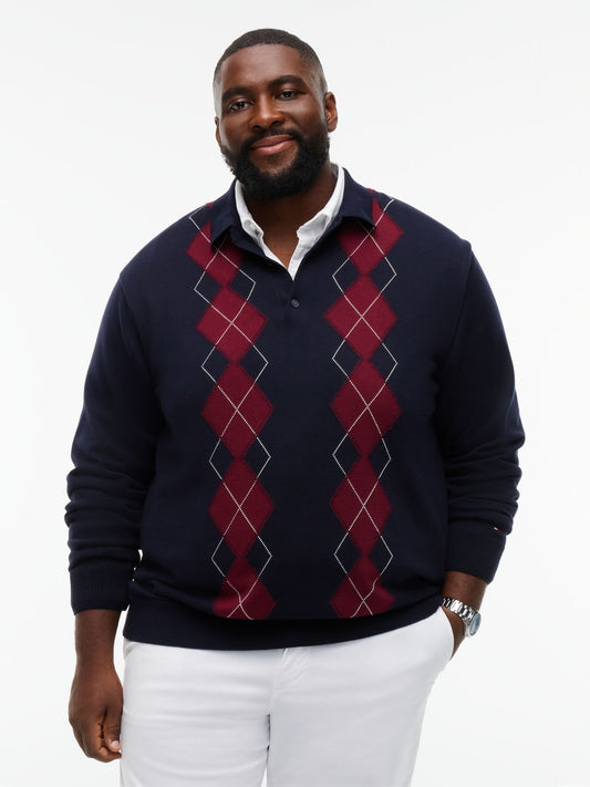 BT-PLACED ARGYLE LS POLO