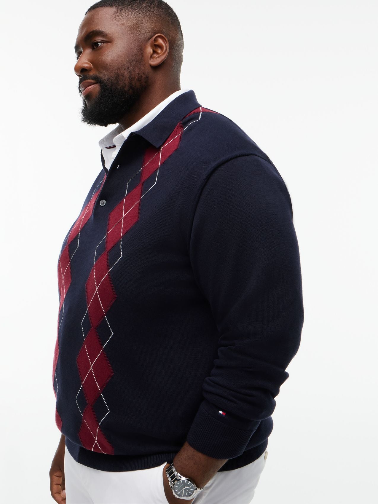 BT-PLACED ARGYLE LS POLO