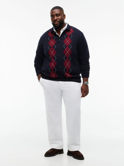 BT-PLACED ARGYLE LS POLO