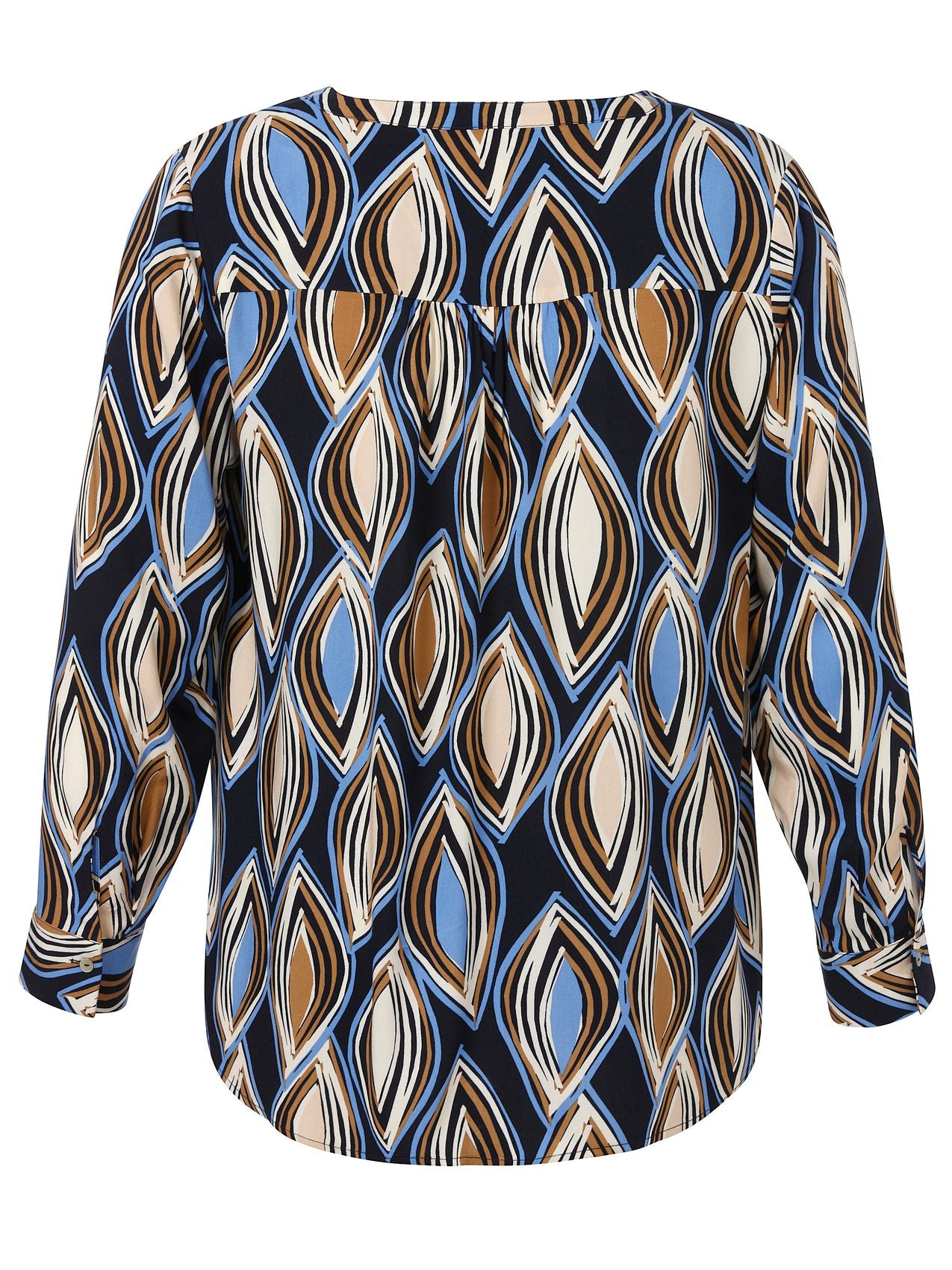 Bluse V-Ausschnitt 1/1 Arm Druck