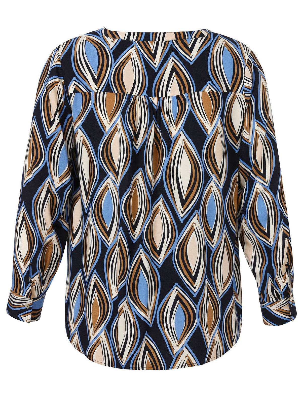Bluse V-Ausschnitt 1/1 Arm Druck