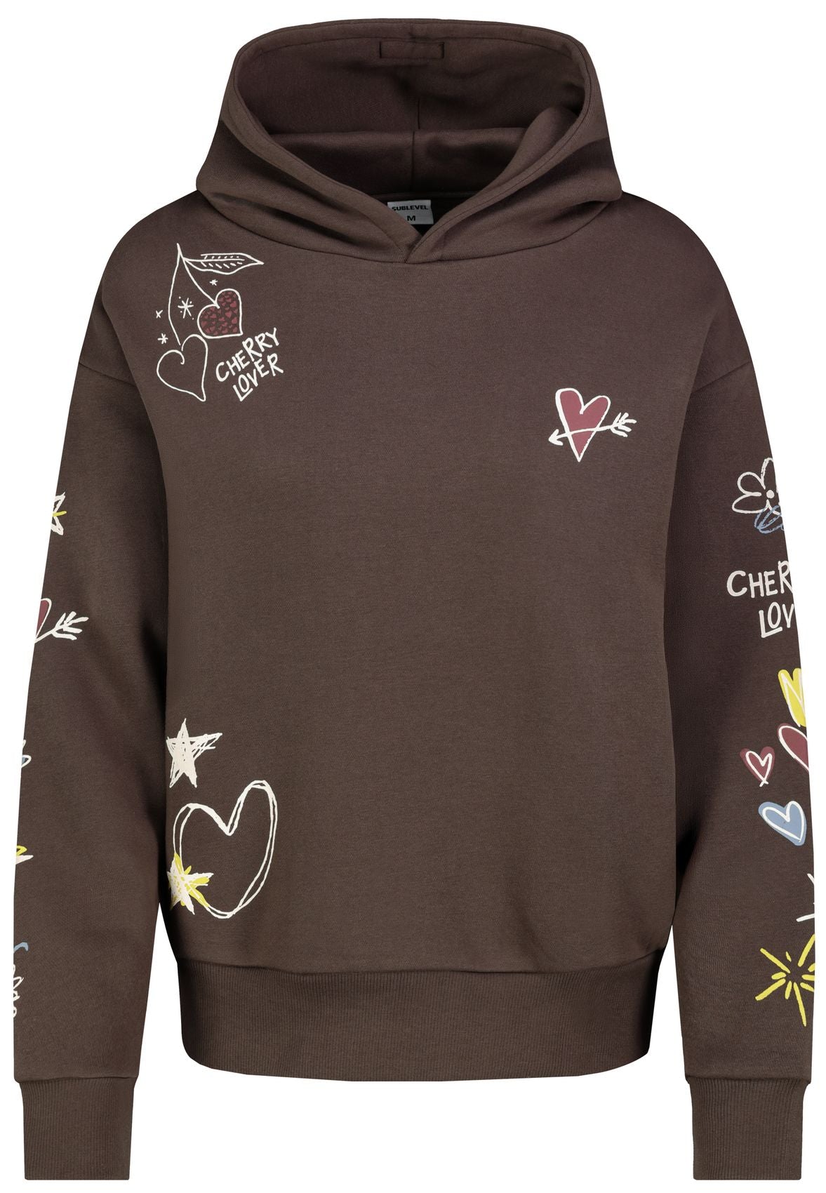 Damen, Sweat, dark brown