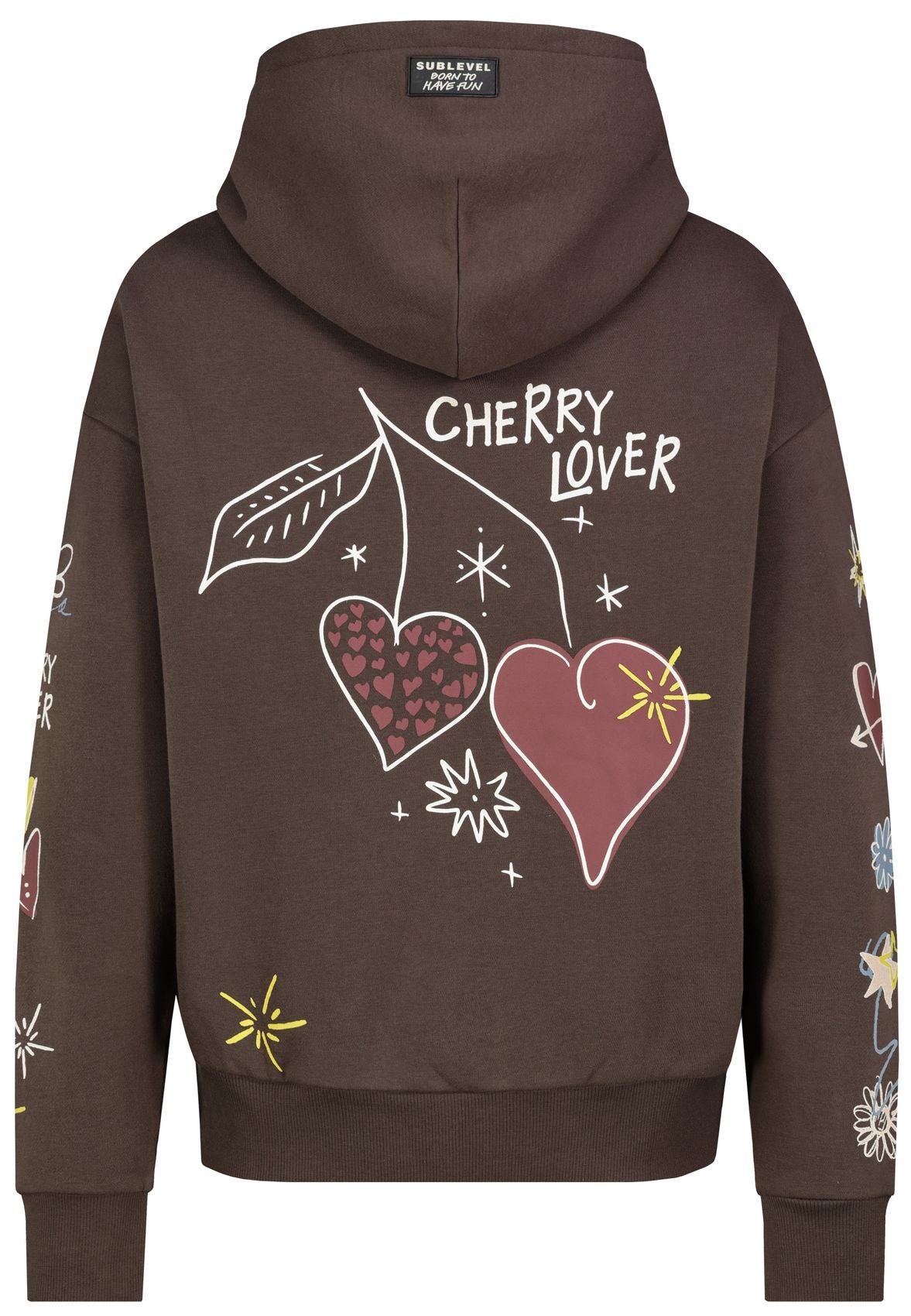 Damen, Sweat, dark brown