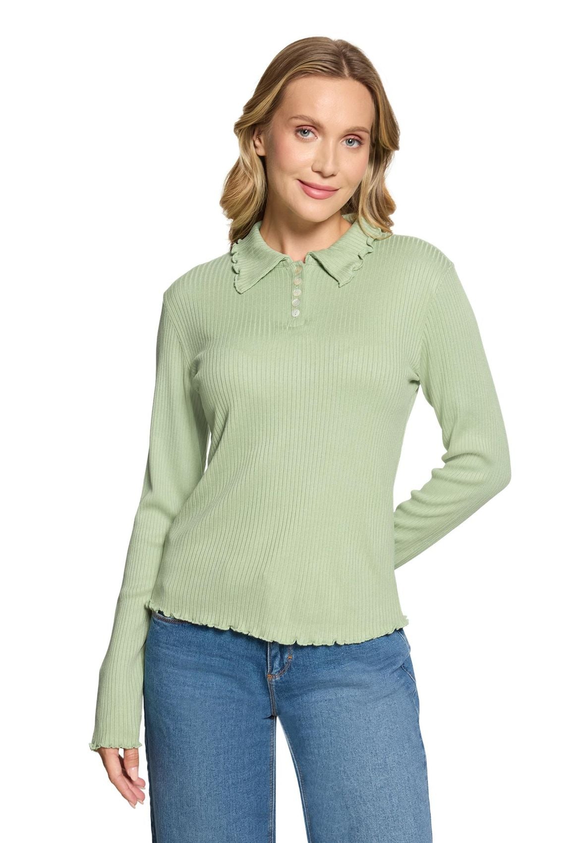 Langarm-Poloshirt