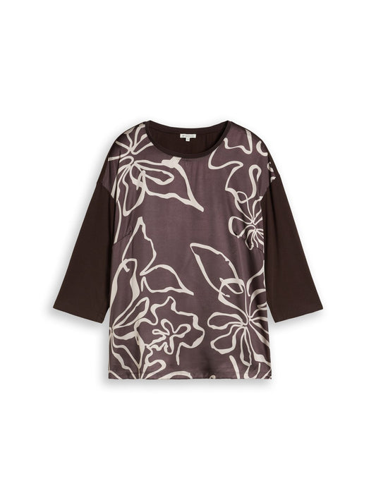 Plus Size - Langarmshirt mit Blumenmuster