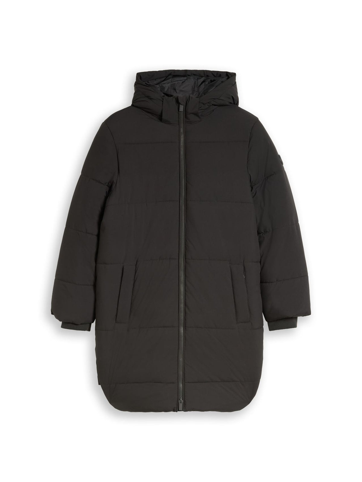 Puffer-Mantel mit abnehmbarer Kapuze