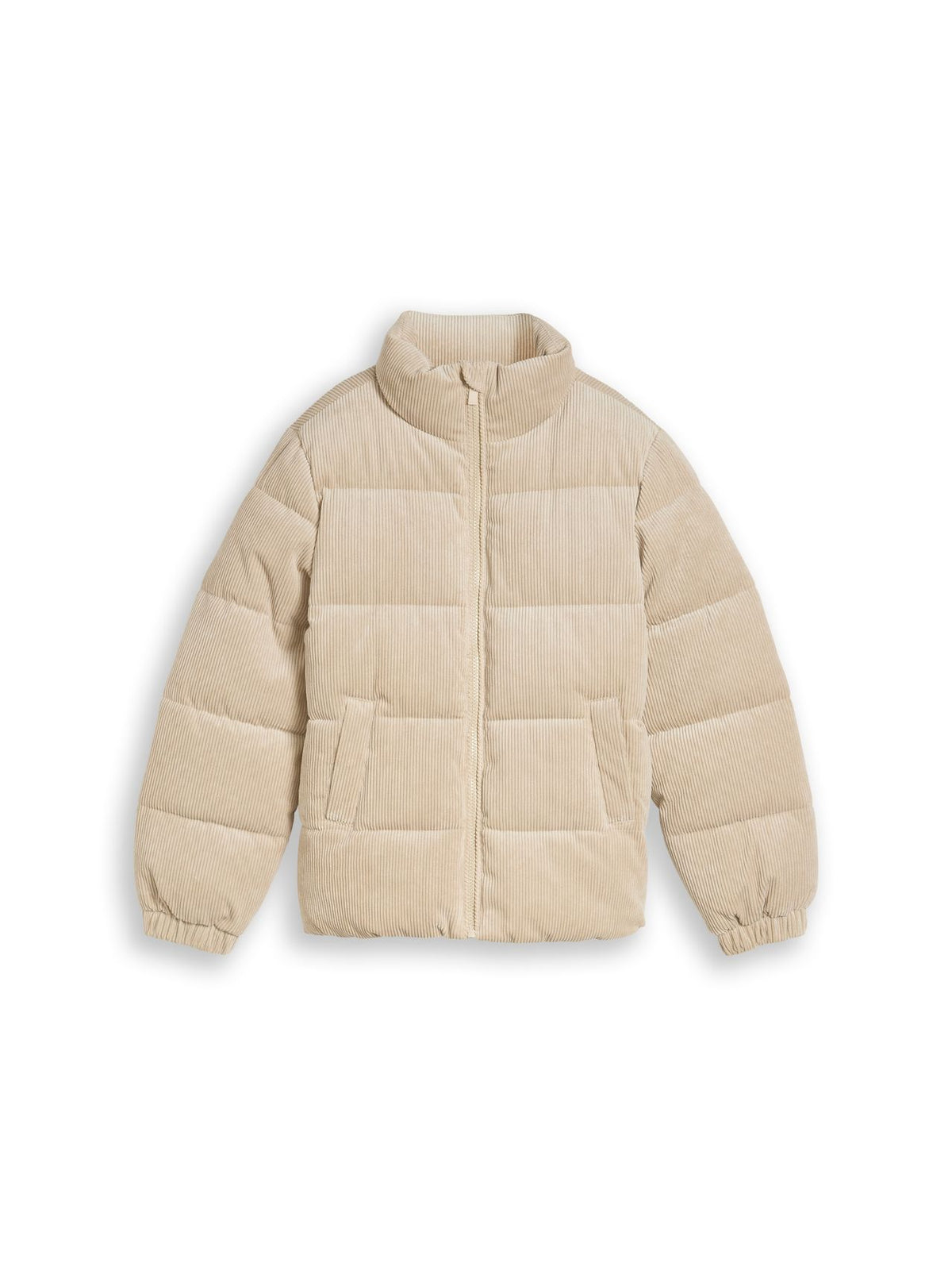 Cord Puffer-Jacke mit Stehkragen