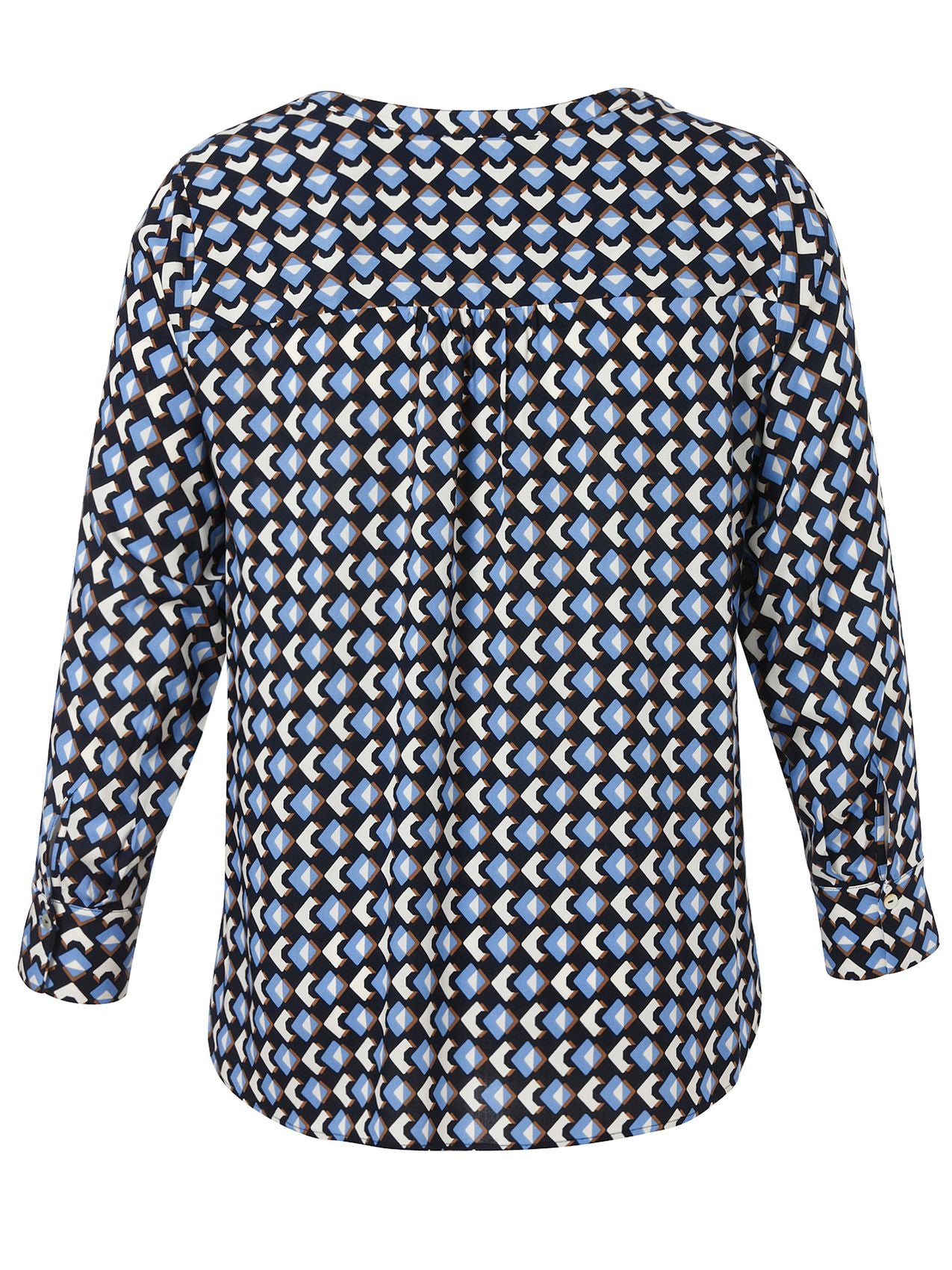 Bluse V-Ausschnitt 1/1 Arm Druck