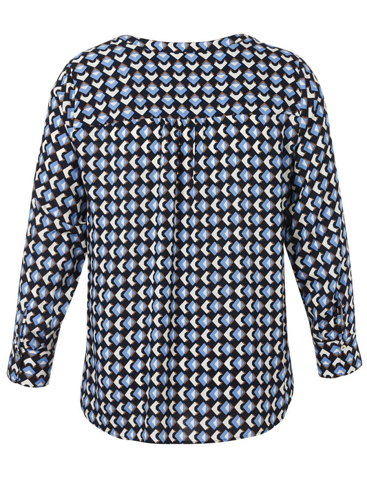 VIA APPIA Bluse V-Ausschnitt 1/1 Arm Druck
