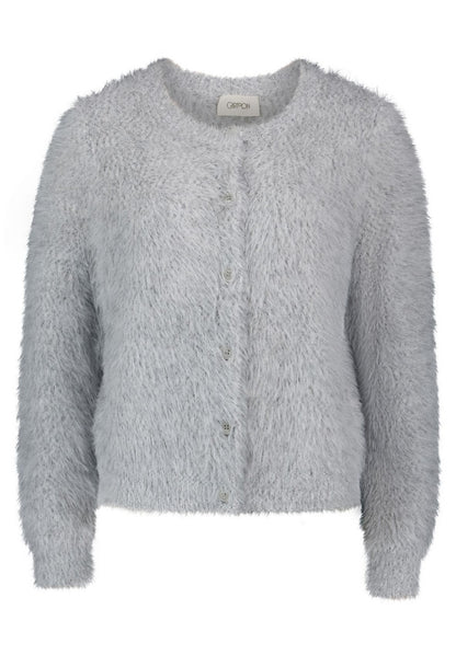 CARTOON Flauschige Strickjacke mit Rundhalsausschnitt 44