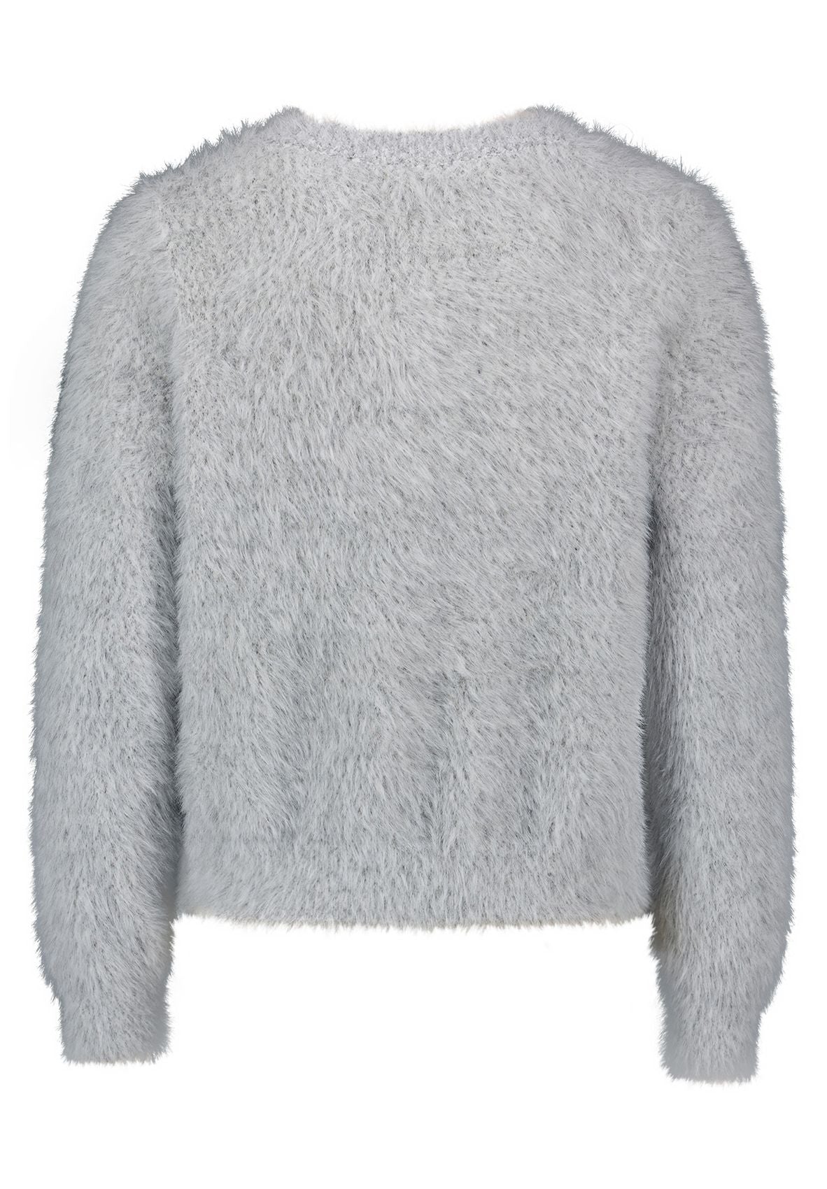 CARTOON Flauschige Strickjacke mit Rundhalsausschnitt