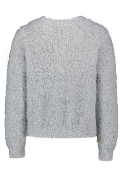 CARTOON Flauschige Strickjacke mit Rundhalsausschnitt