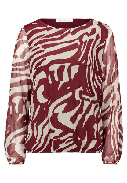 BETTY BARCLAY Mesh-Shirt mit Gummizug XXL
