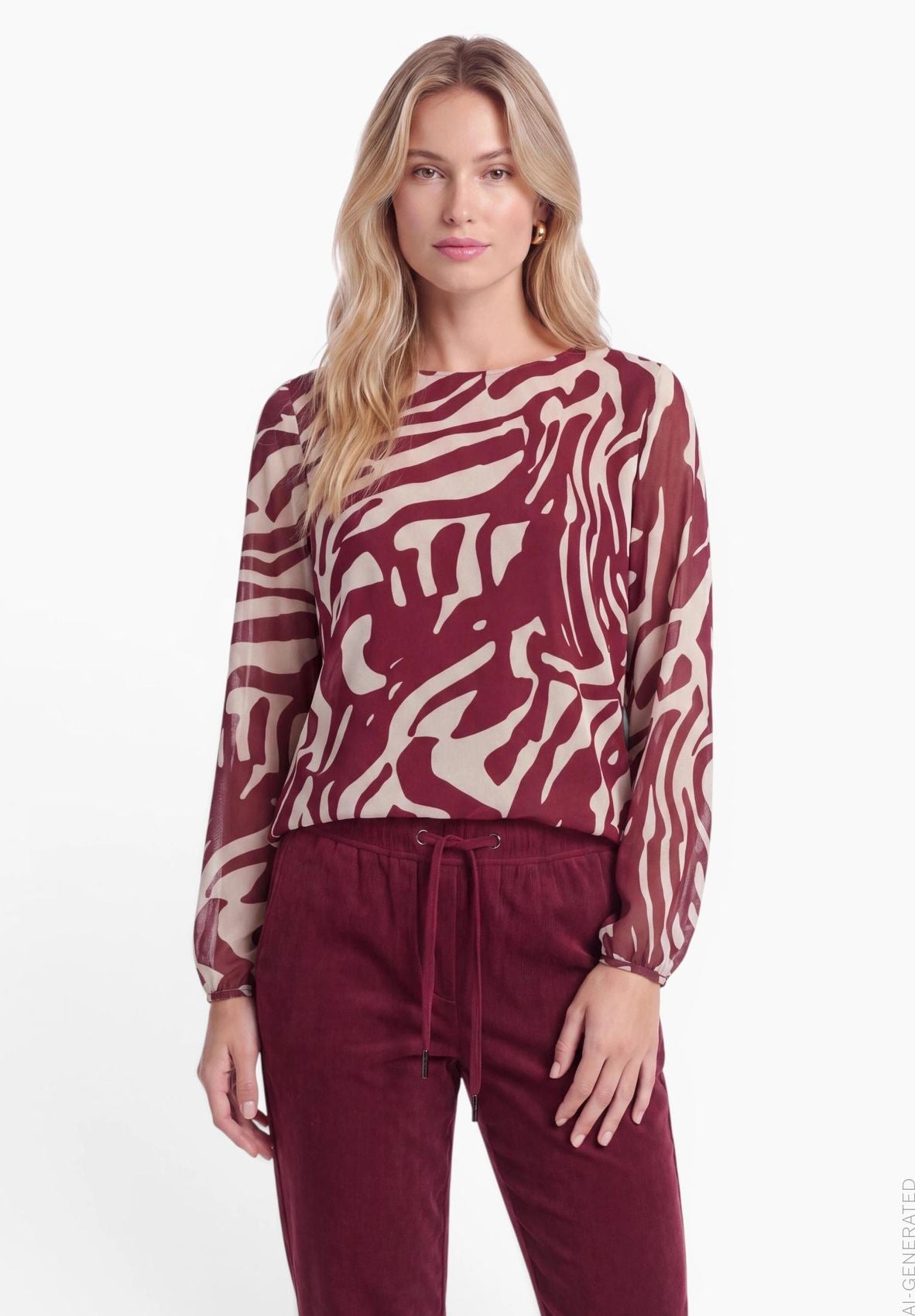 BETTY BARCLAY Mesh-Shirt mit Gummizug