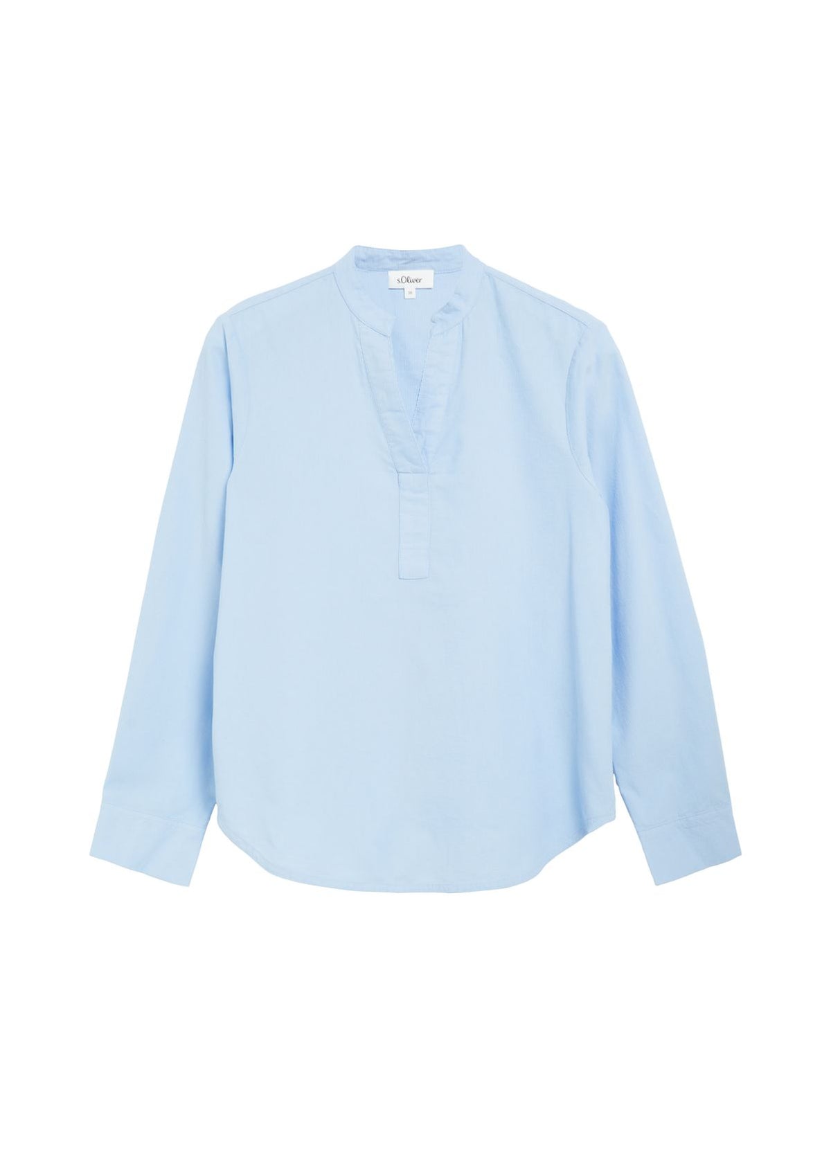 S.OLIVER Feincord-Bluse mit Stehkragen