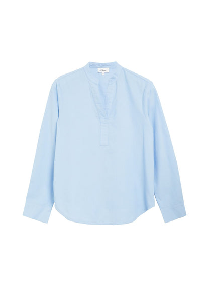 S.OLIVER Feincord-Bluse mit Stehkragen