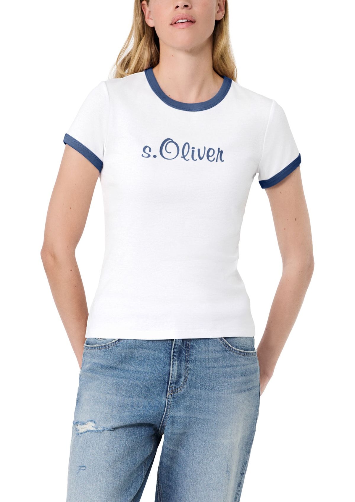 S.OLIVER s.Oliver x Heidi Klum: Slim Fit T-Shirt mit Logo